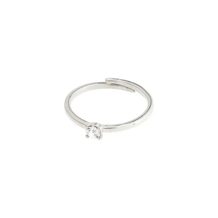 Pilgrim Jewellery LULU Recycled Crystal Stack Ring Silver Plated