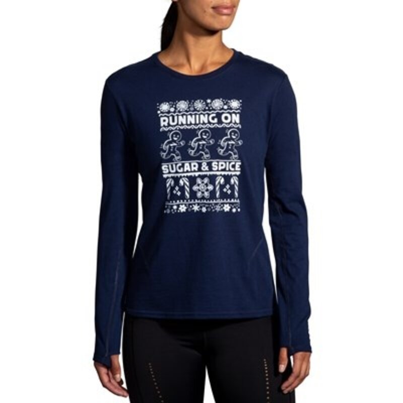 Brooks Running WOMEN'S RUN MERRY DISTANCE LONG SLEEVE