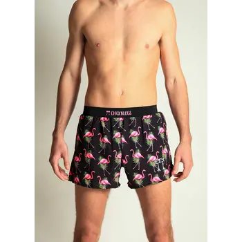 ChicknLegs MEN'S 4" HALF SPLIT SHORT FLAMINGOS