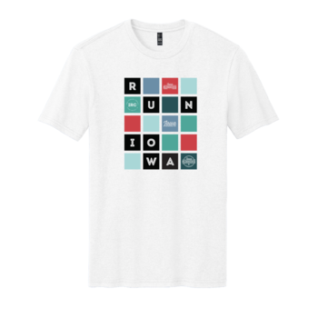Iowa Running Company RUN IOWA CHECKERED TEE