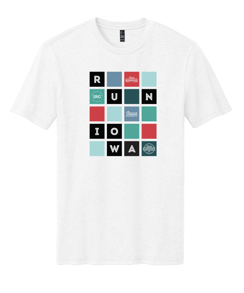 Iowa Running Company RUN IOWA CHECKERED TEE