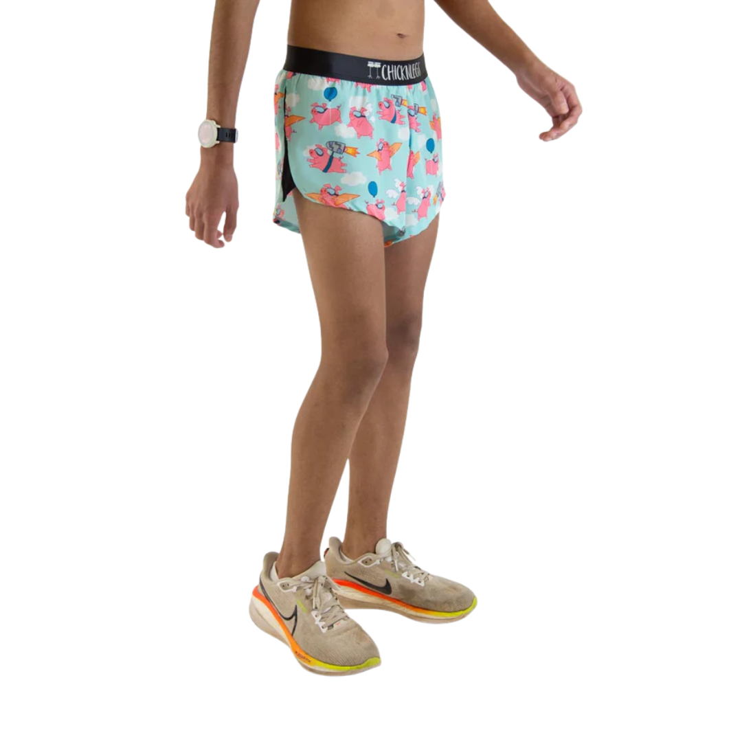 ChicknLegs MEN'S 2" SPLIT SHORT FLYING PIGS