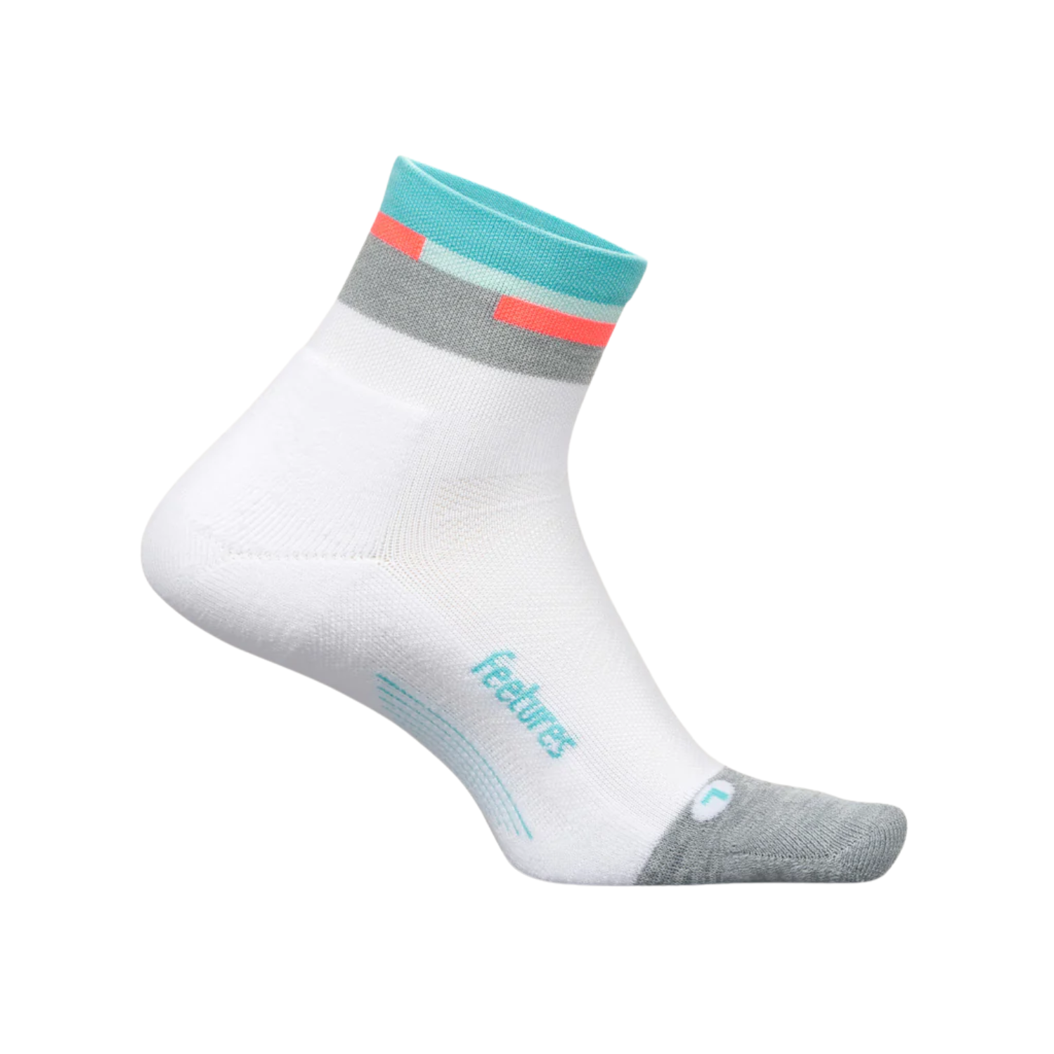 Feetures! ELITE LIGHT CUSHION QUARTER AQUATIC WHITE