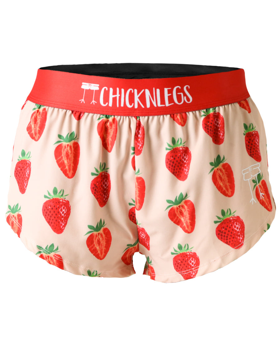 ChicknLegs WOMEN'S 1.5" SPLIT SHORTS STRAWBERRIES SZN