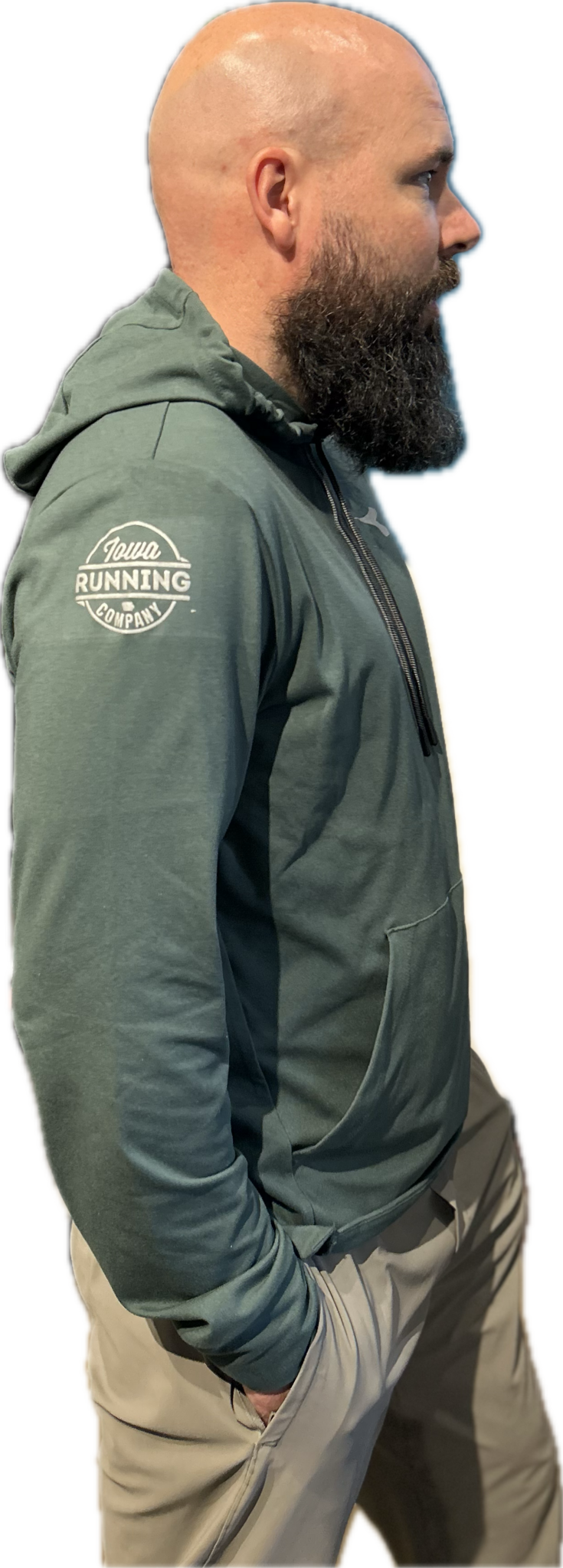 Iowa Running Company JERSEY PULLOVER HOODIE RUN CREW