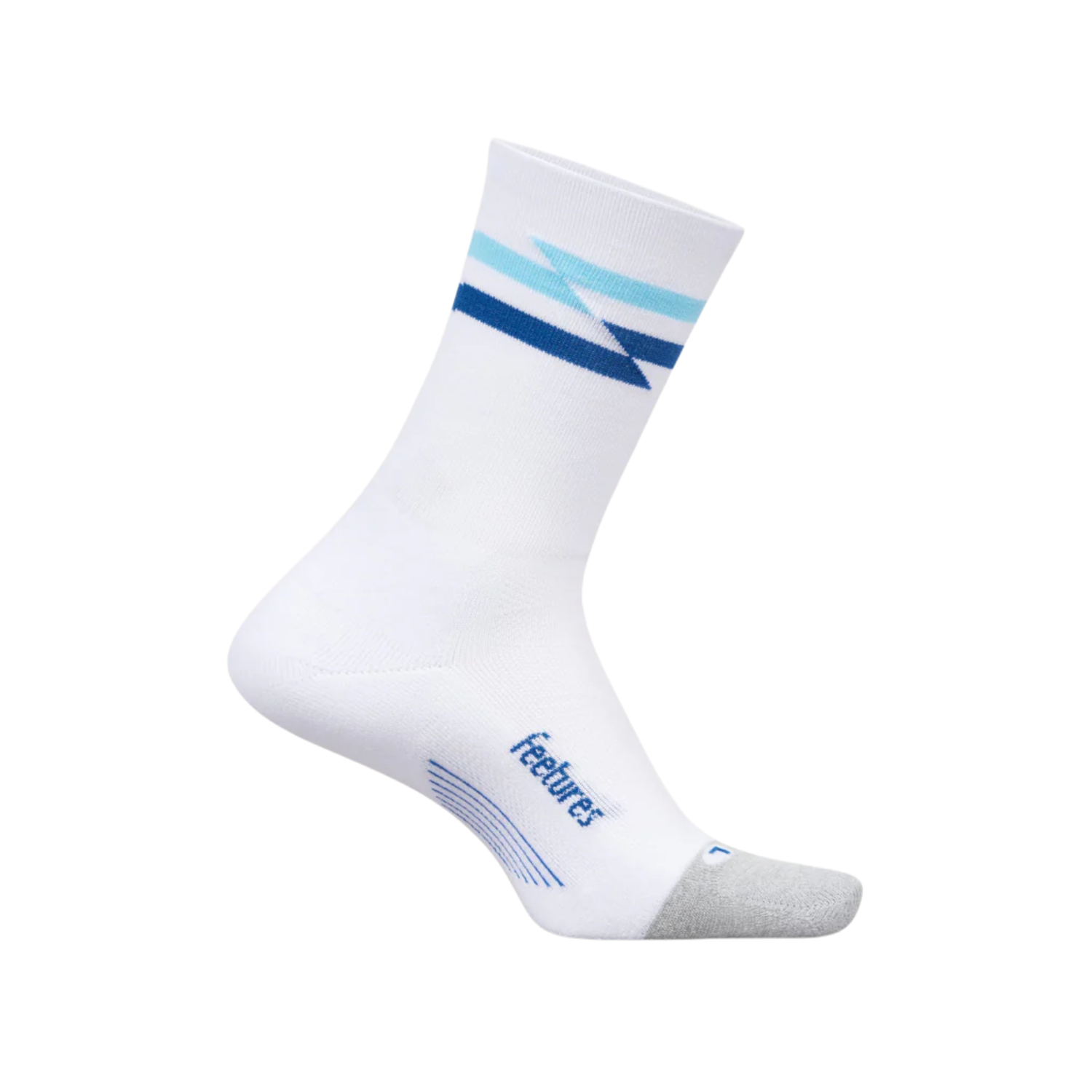 Feetures! ELITE LIGHT CUSHION MINI CREW (WHITE TRACK)