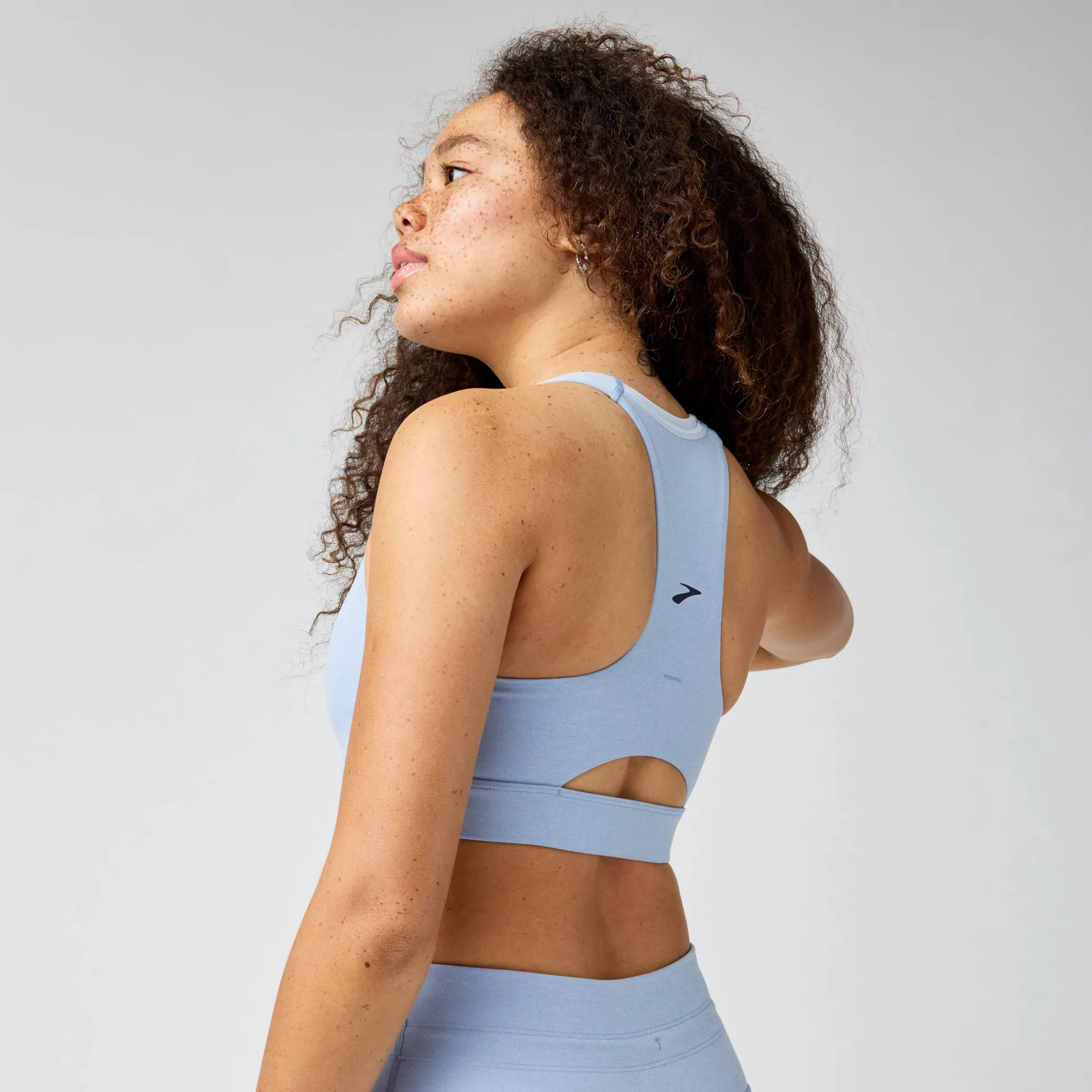 Brooks Running LUXE POCKET SPORTS BRA (HEATHER HALOGEN BLUE)