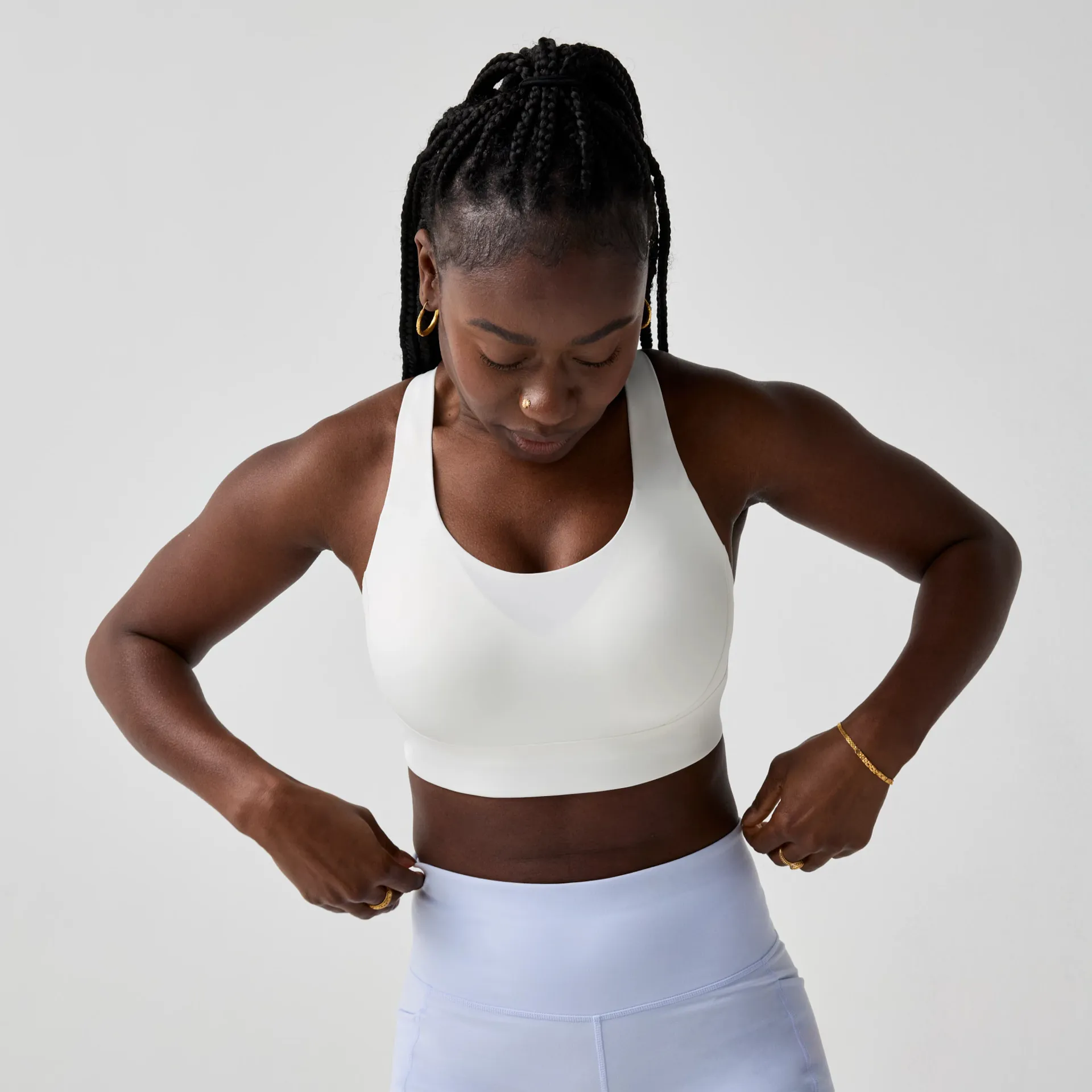 Brooks Running LIMITLESS RACERBACK BRA (WHITE)