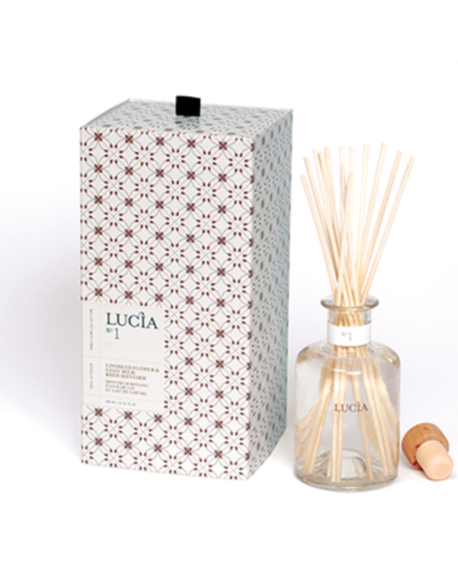 Lucia  par  Pure Living Diffuseur rotang Fleur de lin et lait de chèvre