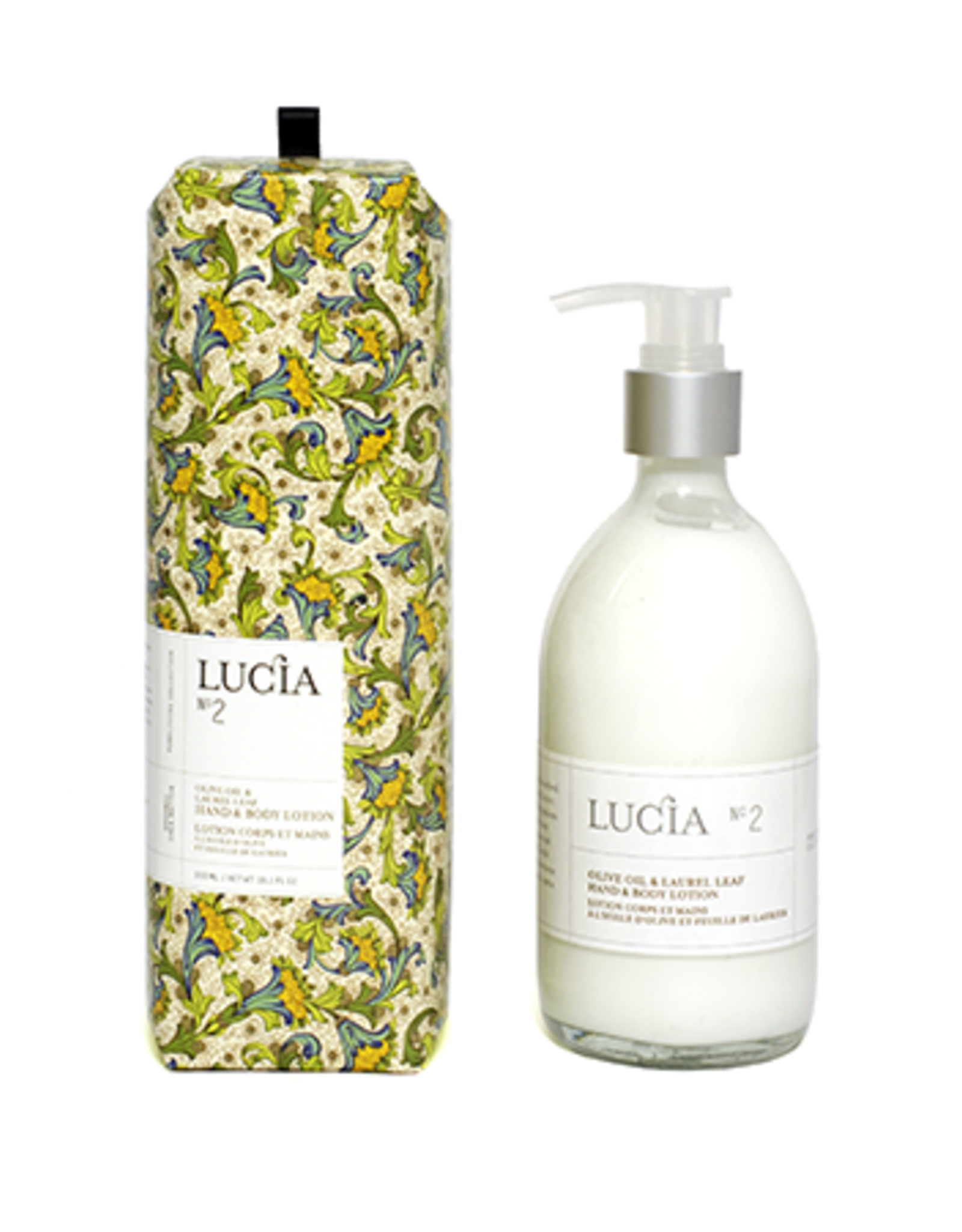 Lucia  par  Pure Living Lotion corps et mains à l’huile d’olive et feuille de laurier