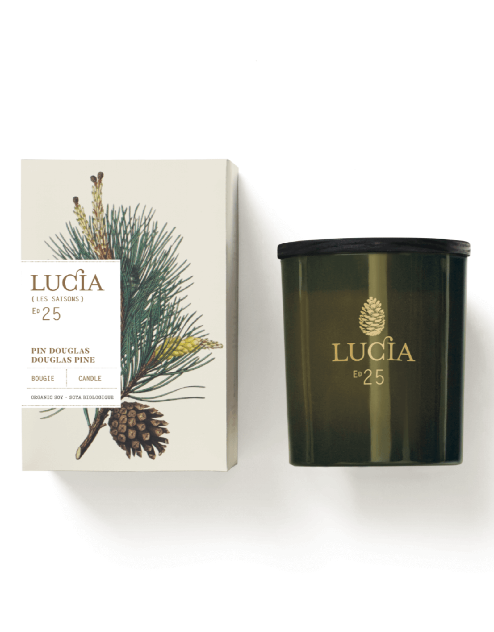 Lucia  par  Pure Living Bougie de soja Pin Douglas 50hr