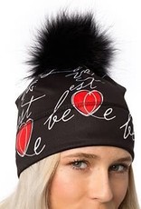 Tuque la vie est belle noir coeur Rouge Boutique Amandine Joliette