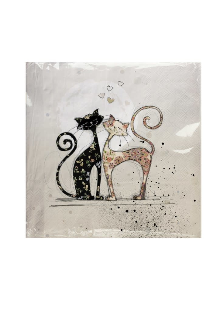 Serviette De Table Chat Amoureux Boutique Amandine Joliette