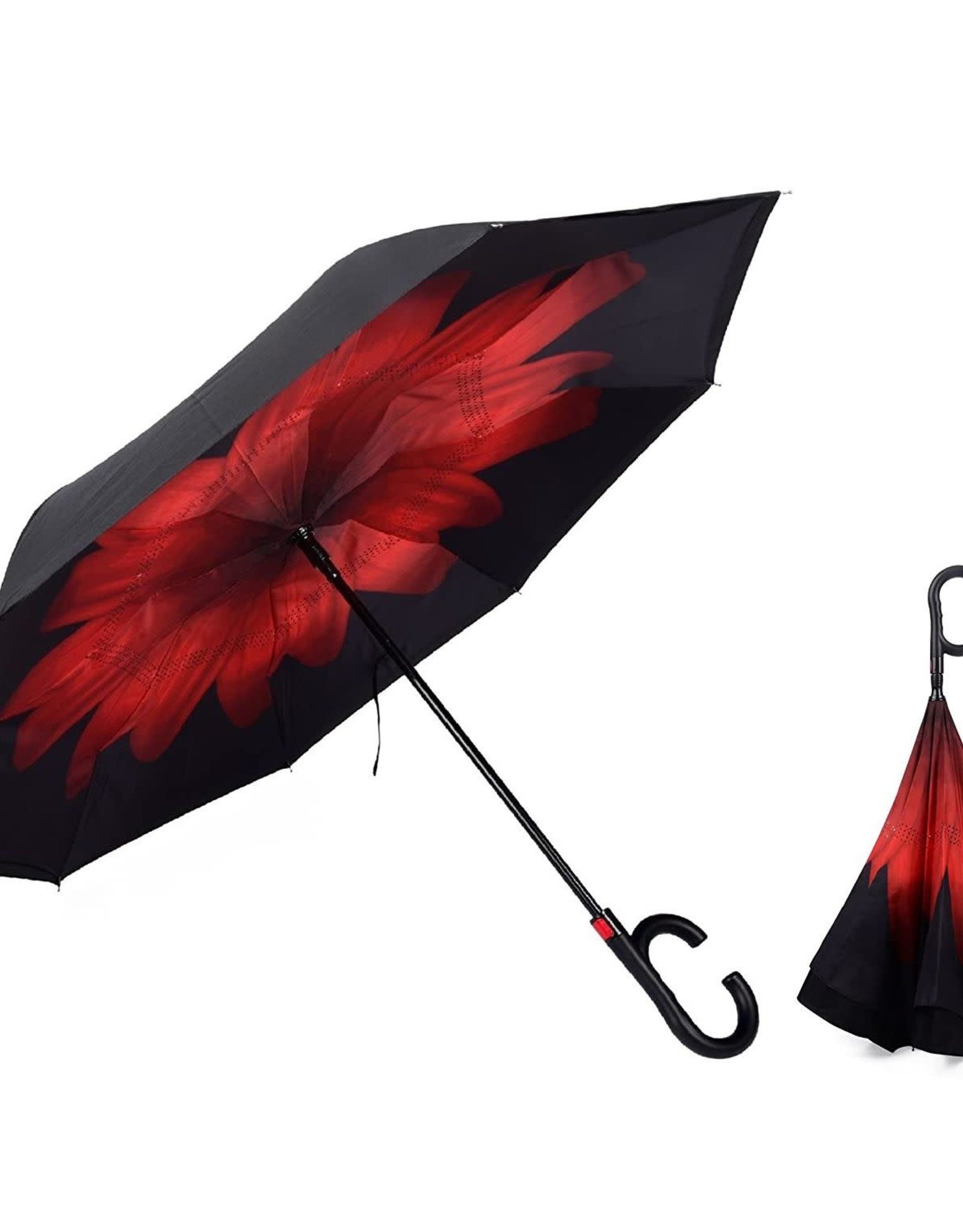 Parapluie - Fleur rouge