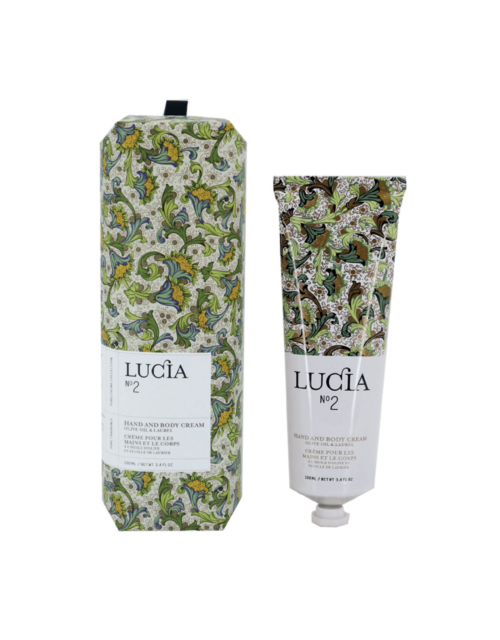 Lucia  par  Pure Living Crème à main huile d'olive et feuille de Laurier