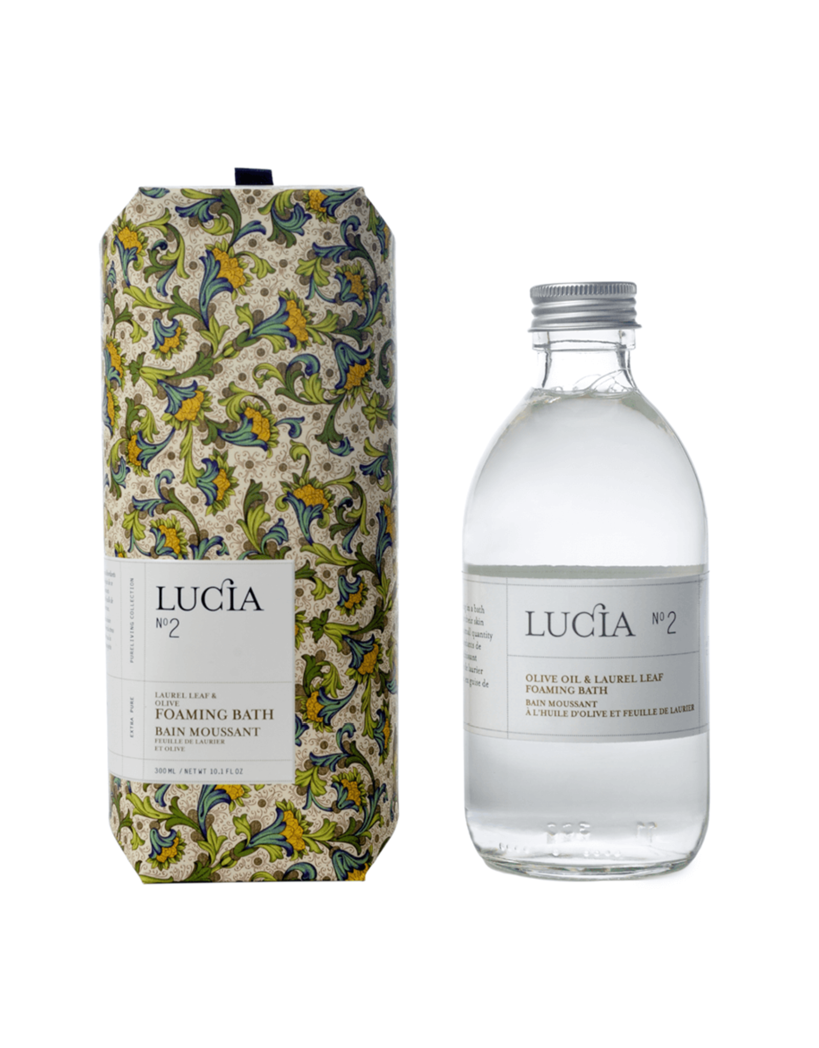 Lucia  par  Pure Living Bain moussant huile d'olive et feuille de laurier