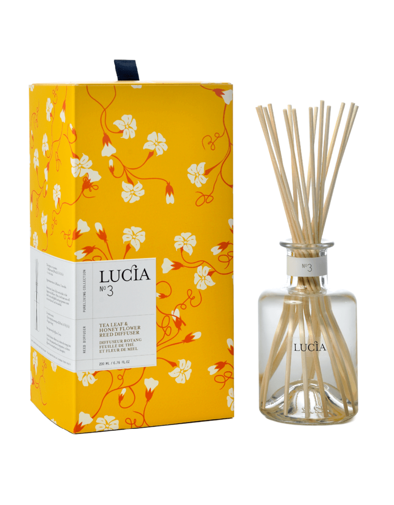 Lucia  par  Pure Living Diffuseur Rotang - feuille de thé & fleur de miel