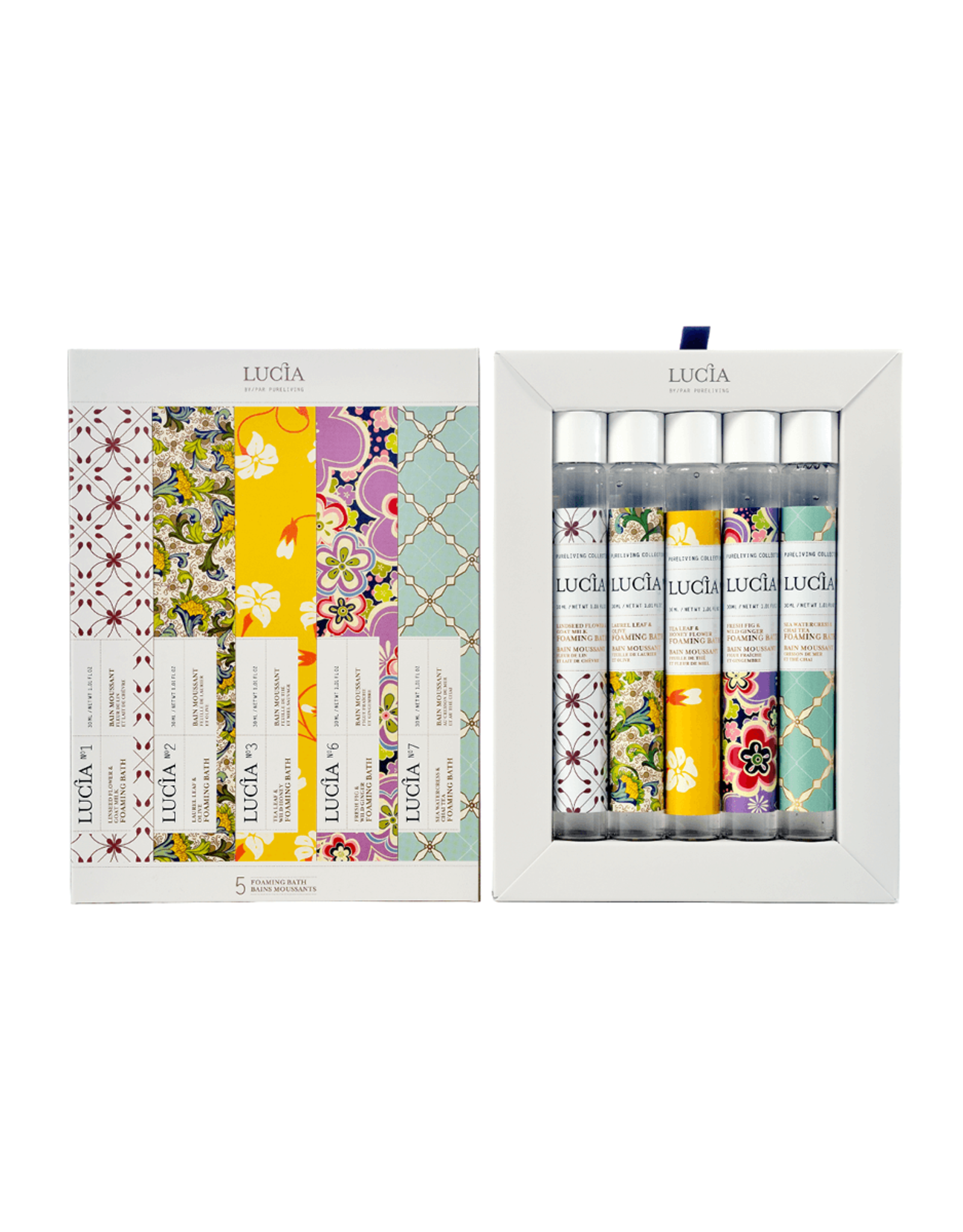 Lucia  par  Pure Living Coffret de 5 bains moussants