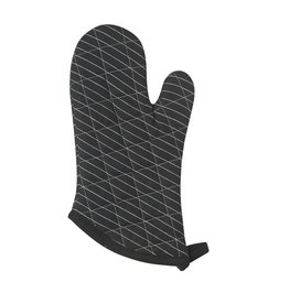 Paire de mitaine à four - noir ligné blanc