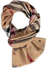 Fraas Foulard léger carreaux - Camel