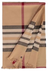 Fraas Foulard léger carreaux - Camel