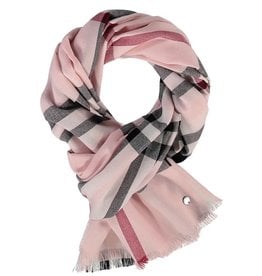 Fraas Foulard léger carreaux - Rose