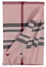 Fraas Foulard léger carreaux - Rose