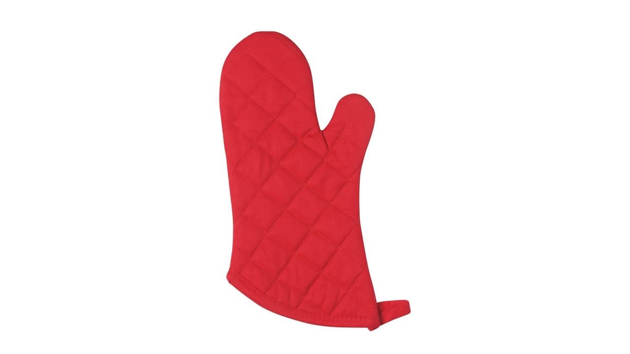Gant four et Manique coton rouge MIREPOIX - Tissages cathares