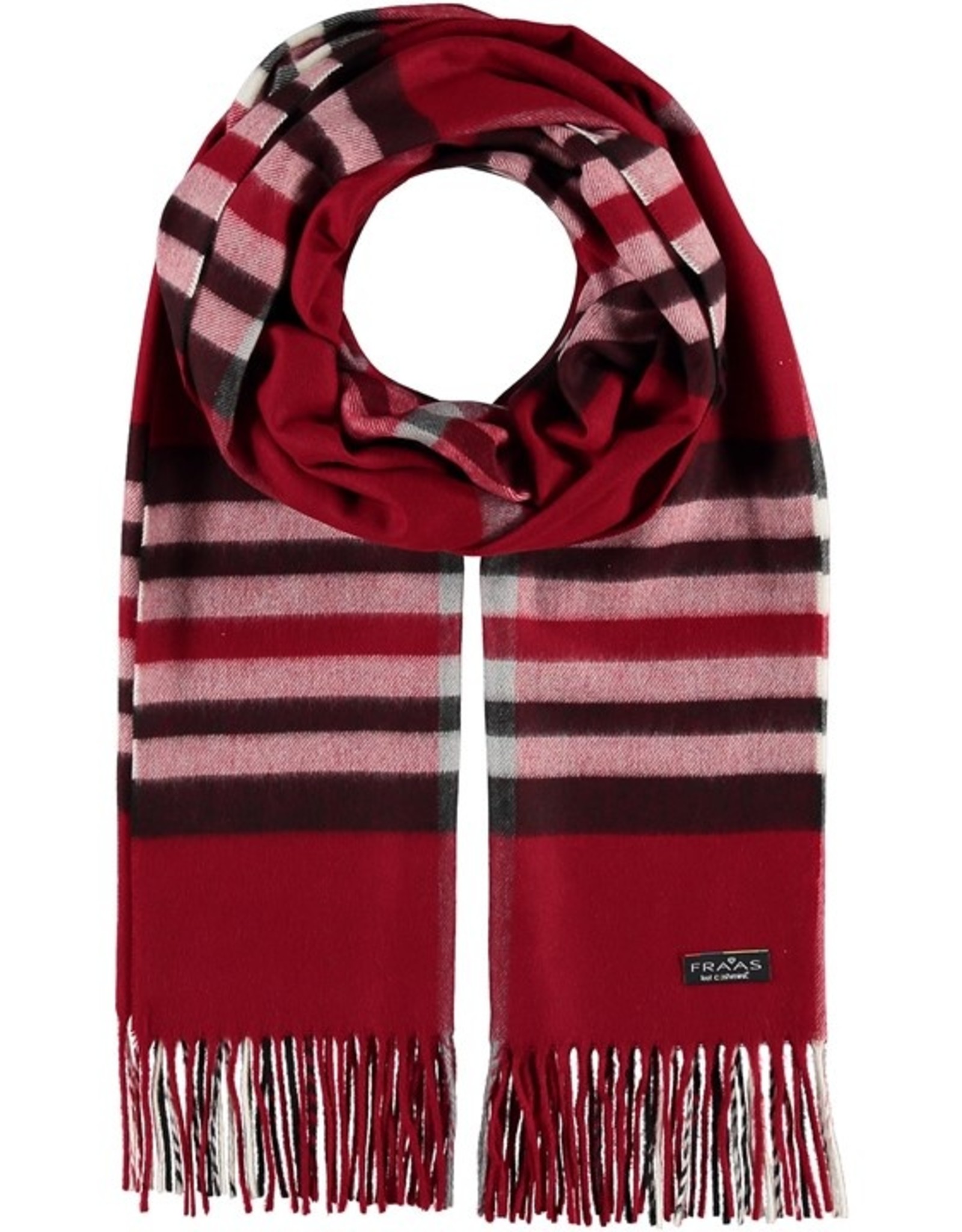 Fraas Foulard cashmink Plaid  - Rouge
