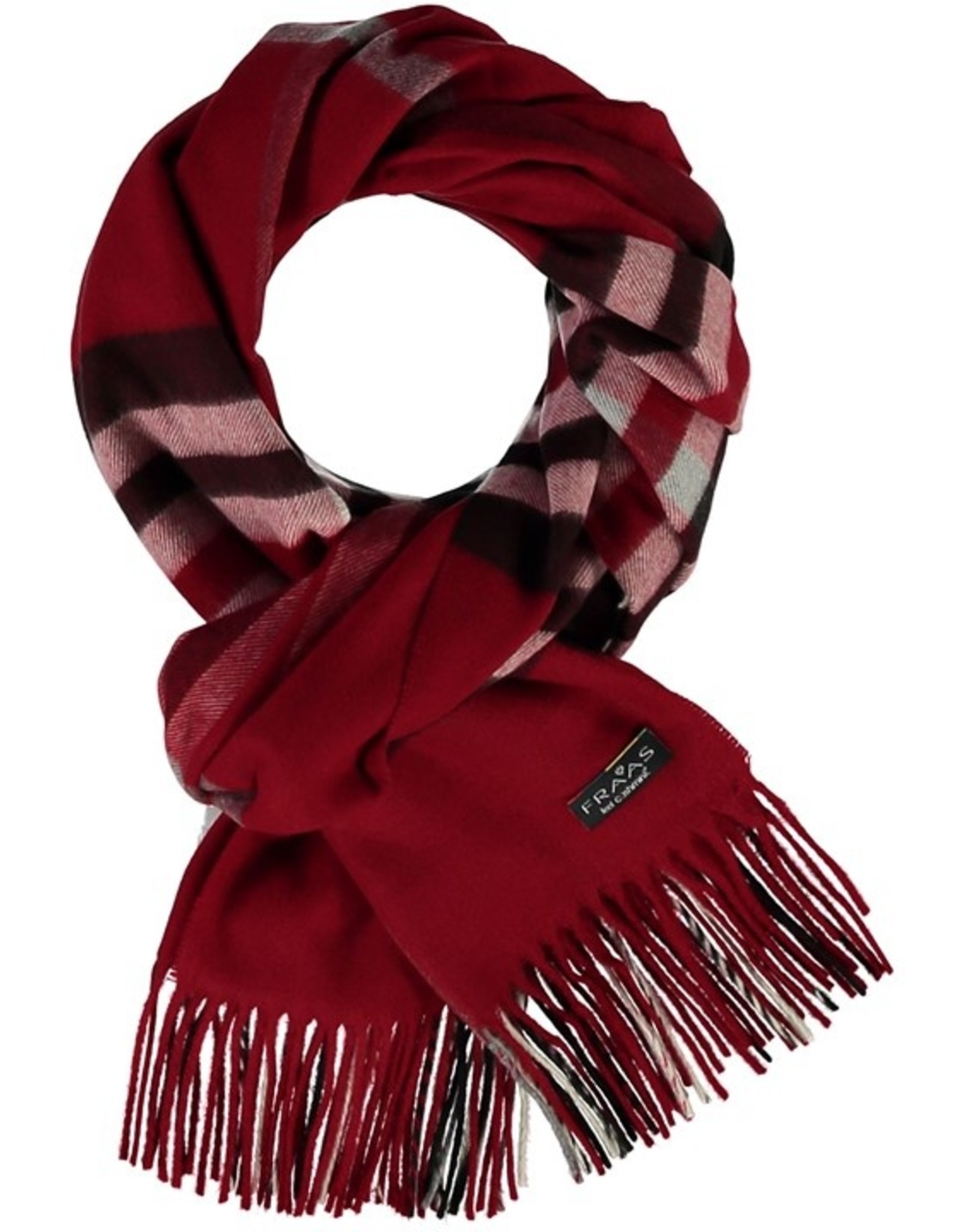Fraas Foulard cashmink Plaid  - Rouge