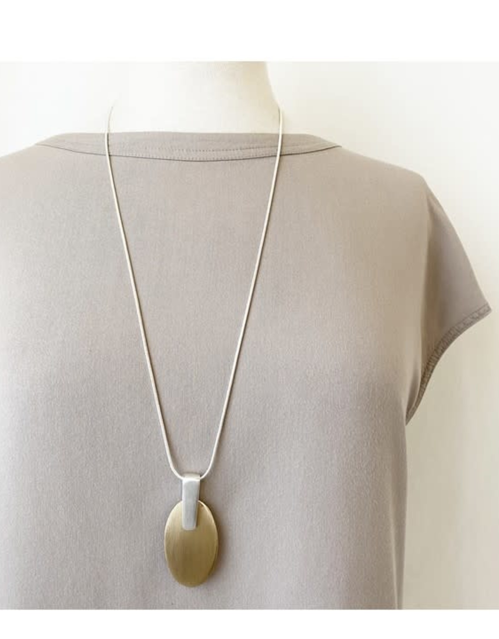 Caracol Long collier + ovale or #1465