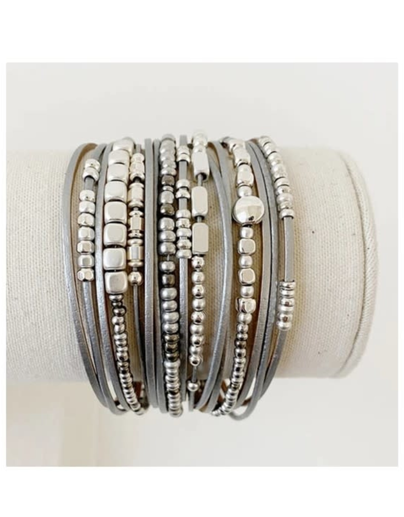Caracol Bracelet multi rangs - gris  #3161