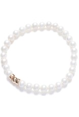Beblue Bracelet Be Classic perle blanche matte - Or