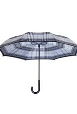 Parapluie Reverse - Tartan Gris