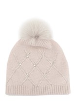 Tuque Beige  - perle & cristaux
