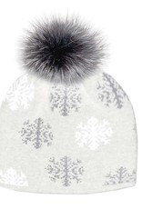 Tuque blanche Flocons - Blanc & Gris