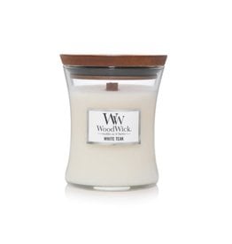 Woodwick Bougie  - White Teak