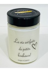 Les p'tites bougies Grande Bougie - La vie est faite des petits bonheurs (  )