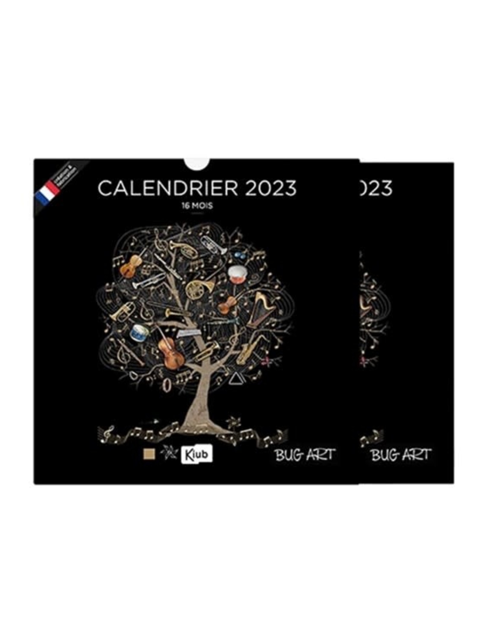Calendrier 2023 Bug art -  Fond noir