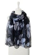 Caracol Foulard Fleuri #6135 - Noir