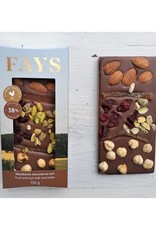 Fays terroir chocolaté Tablette mendiante - chocolat lait