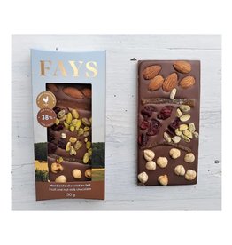 Fays terroir chocolaté Tablette mendiante - chocolat lait