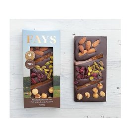 Fays terroir chocolaté Tablette mendiante - chocolat noir