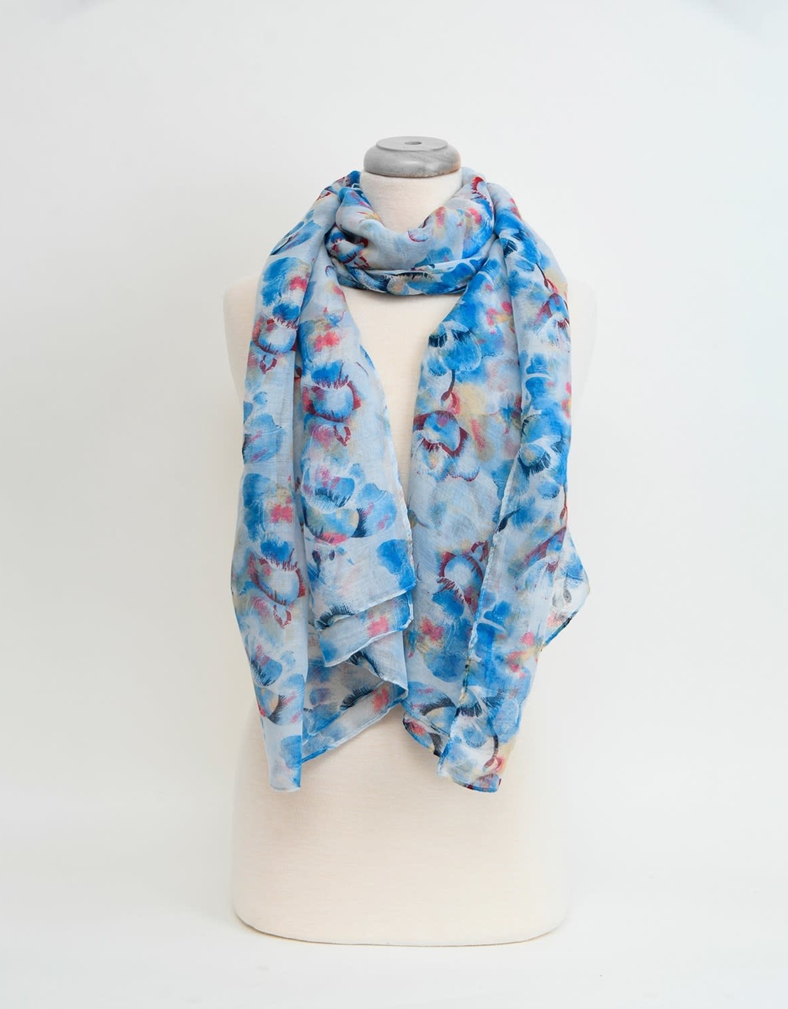 Caracol Foulard #6146 fleuri - Bleu