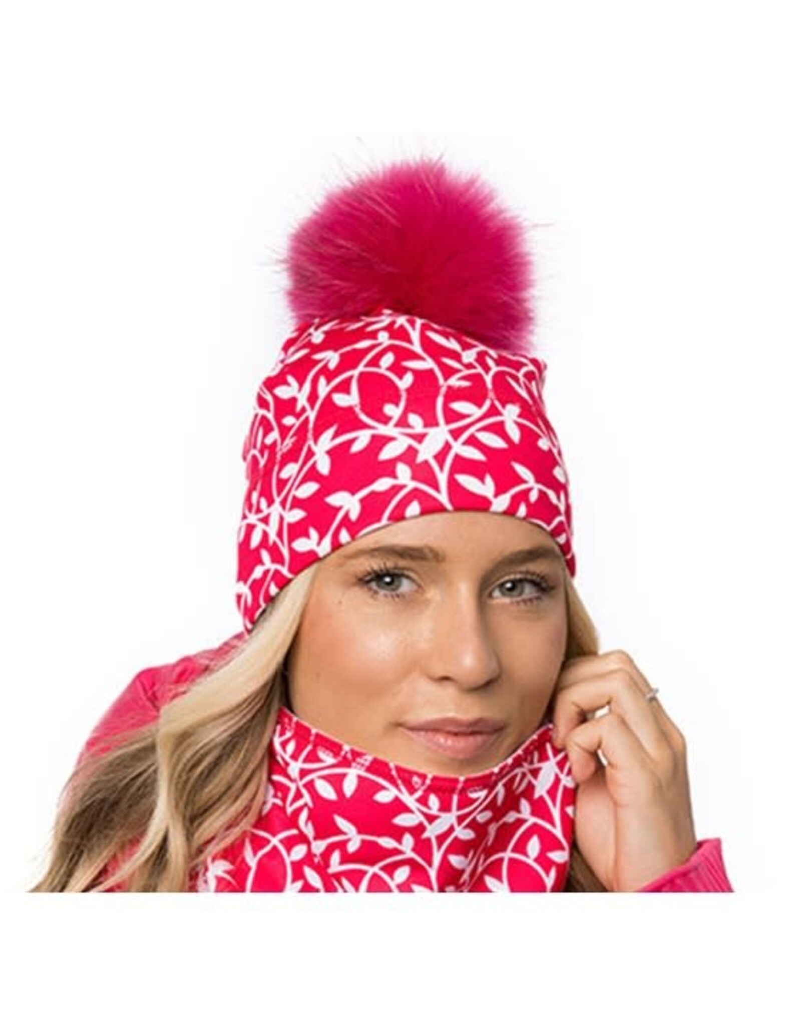 Autrement et Alors Tuque Olivia Magenta Small - Pompon Blanc