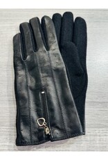 Gant cuir Noir + Zip
