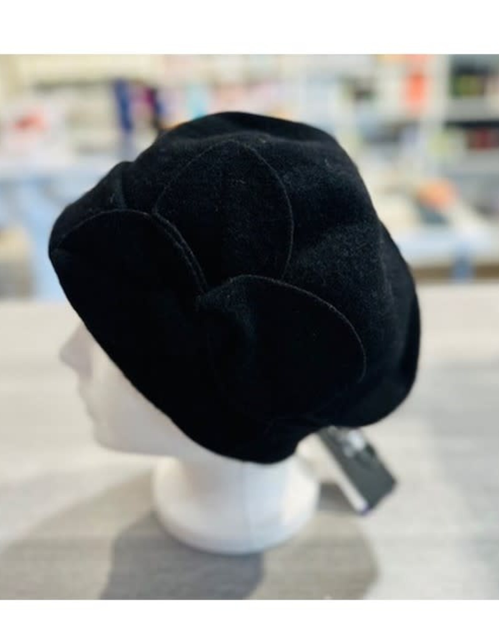 Chapeau fleur twist  - Noir