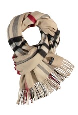 Fraas Foulard cashmink Plaid  - Latté