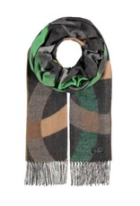 Fraas Foulard géométrique cyber - Vert