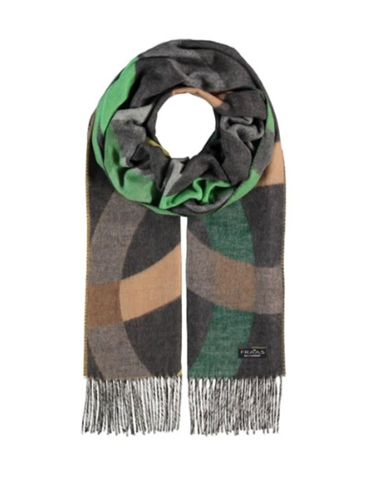 Fraas Foulard géométrique cyber - Vert